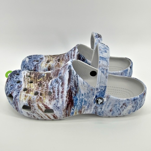 Crocs Realtree Aspect Blue Brown Atmosphere Camo Clogs‎ Womens Size 7 Shoes NWT - Picture 11 of 15